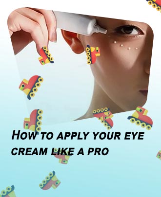 Applying eye cream