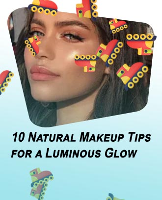Glowy natural makeup look