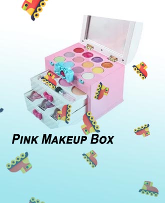 Pink makeup box
