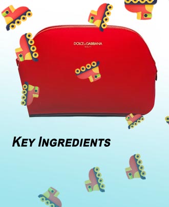 Red makeup bag