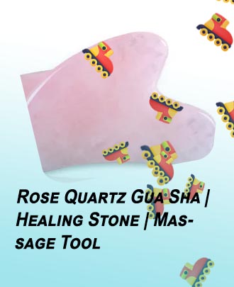 Rose quartz gua sha tool